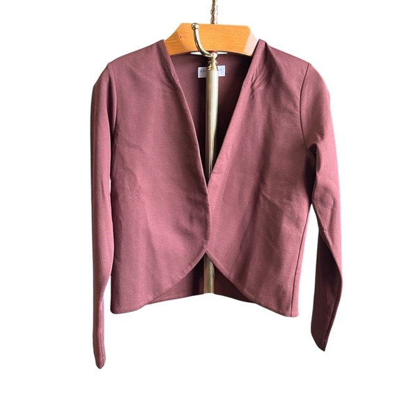 Ripley Rader Chocolate Brown Ponte Knit Bolero Blazer Medium - Picture 5 of 12